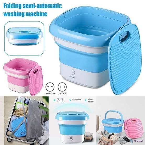 Portable Folding Semi Automatic Washing Machine Compact Lightweight Durable Reliable Practical Choice For Home Dorm And Travel Laundry | Random Color Rs 4,095