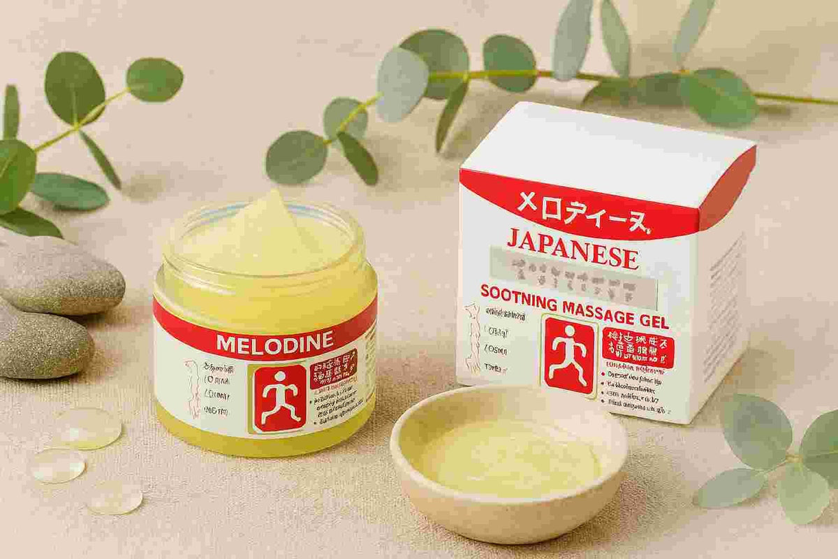 MELODINE Japanese Soothing Massage Gel – Muscle & Joint Pain Relief Cream for Shoulder, Neck, Back & Knee – Fast-Absorbing Herbal Formula (50g) - Pack Of 2
