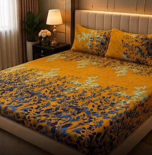 3D Crystal Cotton 3-piece Bedsheet Set AY0010050