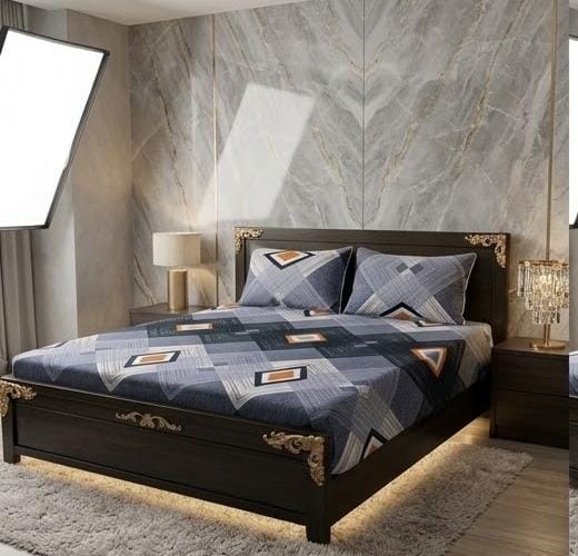 3D Crystal Cotton 3-piece Bedsheet Set AY0010067