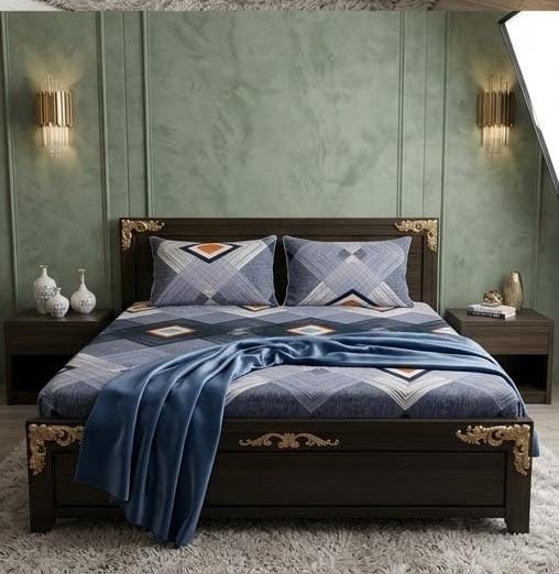 3D Crystal Cotton 3-piece Bedsheet Set AY0010067