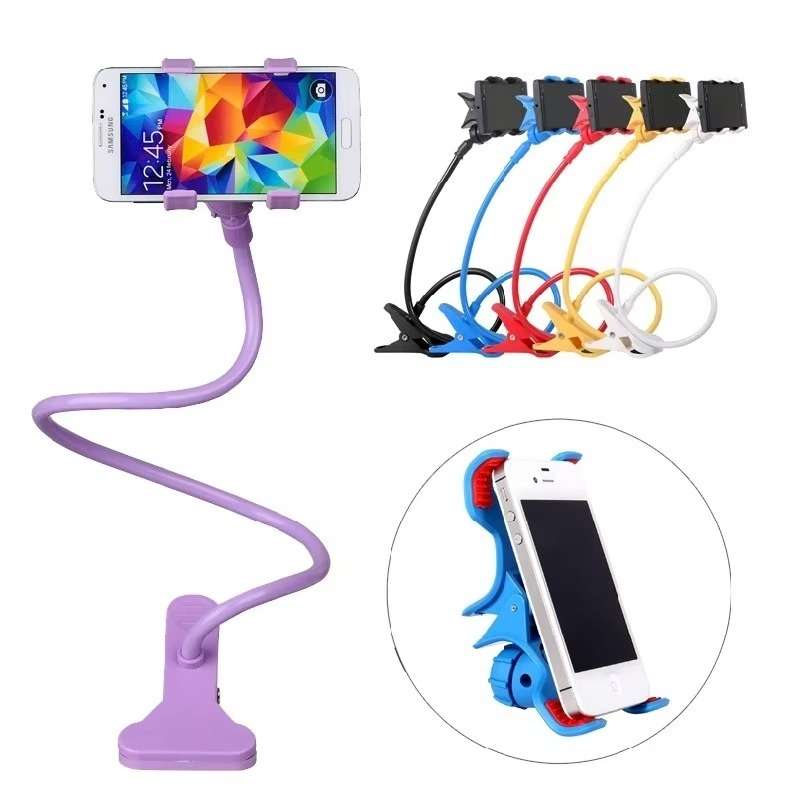 Flexible Gooseneck Phone Holder - 360 Rotation | Random Color
