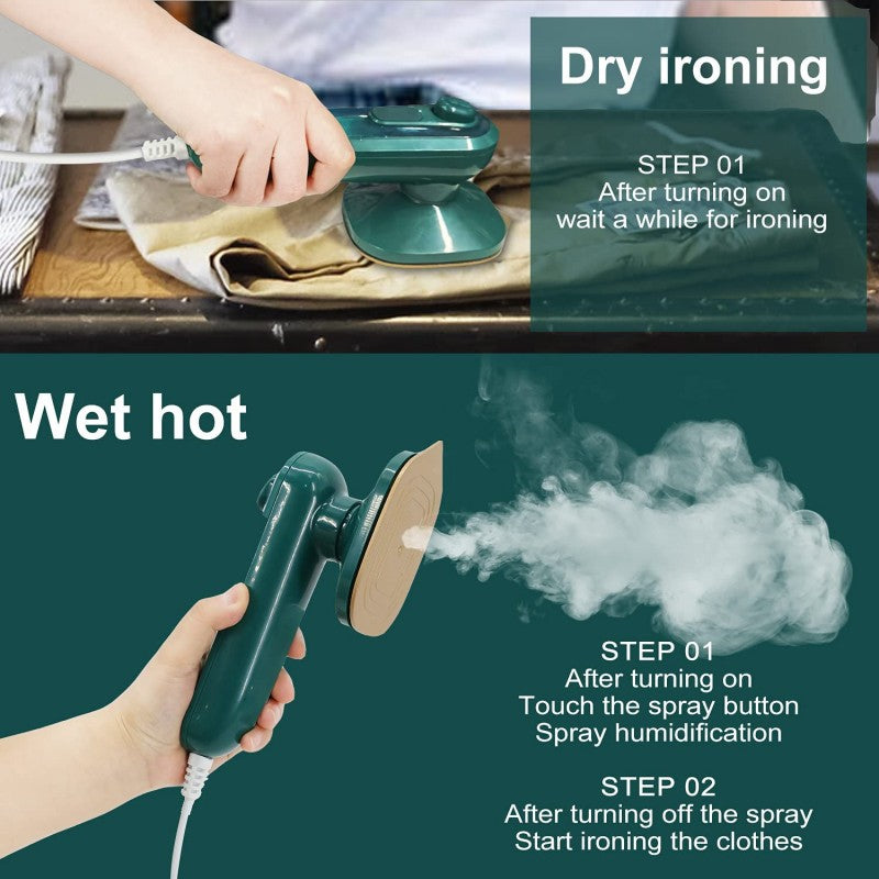 Portable Mini Electric Steam Iron - Handheld Garment Steamer