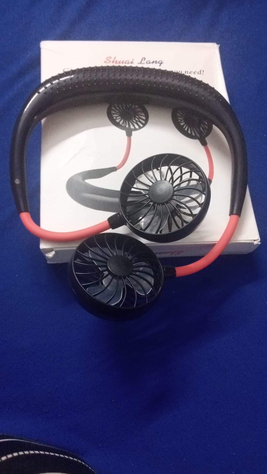 360° Adjustment USB Portable Hands-Free Neck Fan (Random color)