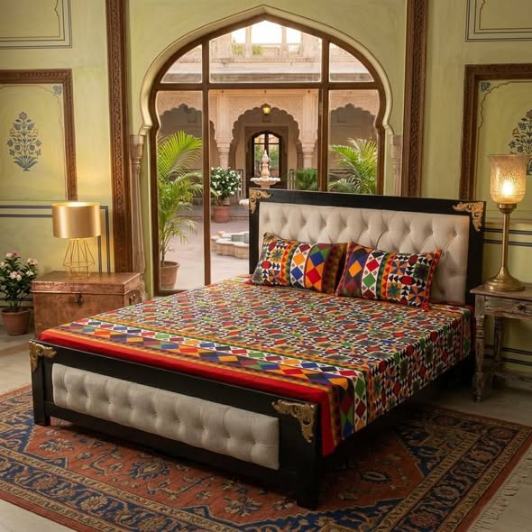 3D Crystal Cotton 3-piece Bedsheet Set AY0010061 Rs 2000 Free Delivery